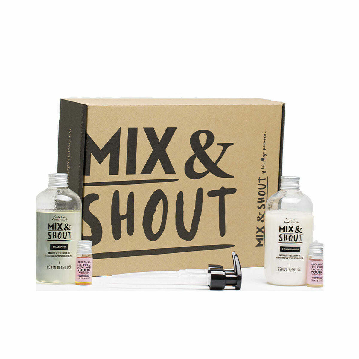 Shampoo Mix & Shout Rutina Rizado Fortalecedor Lote Krullend haar 4 Onderdelen - Schoonheid, Haarverzorging - Mix & Shout