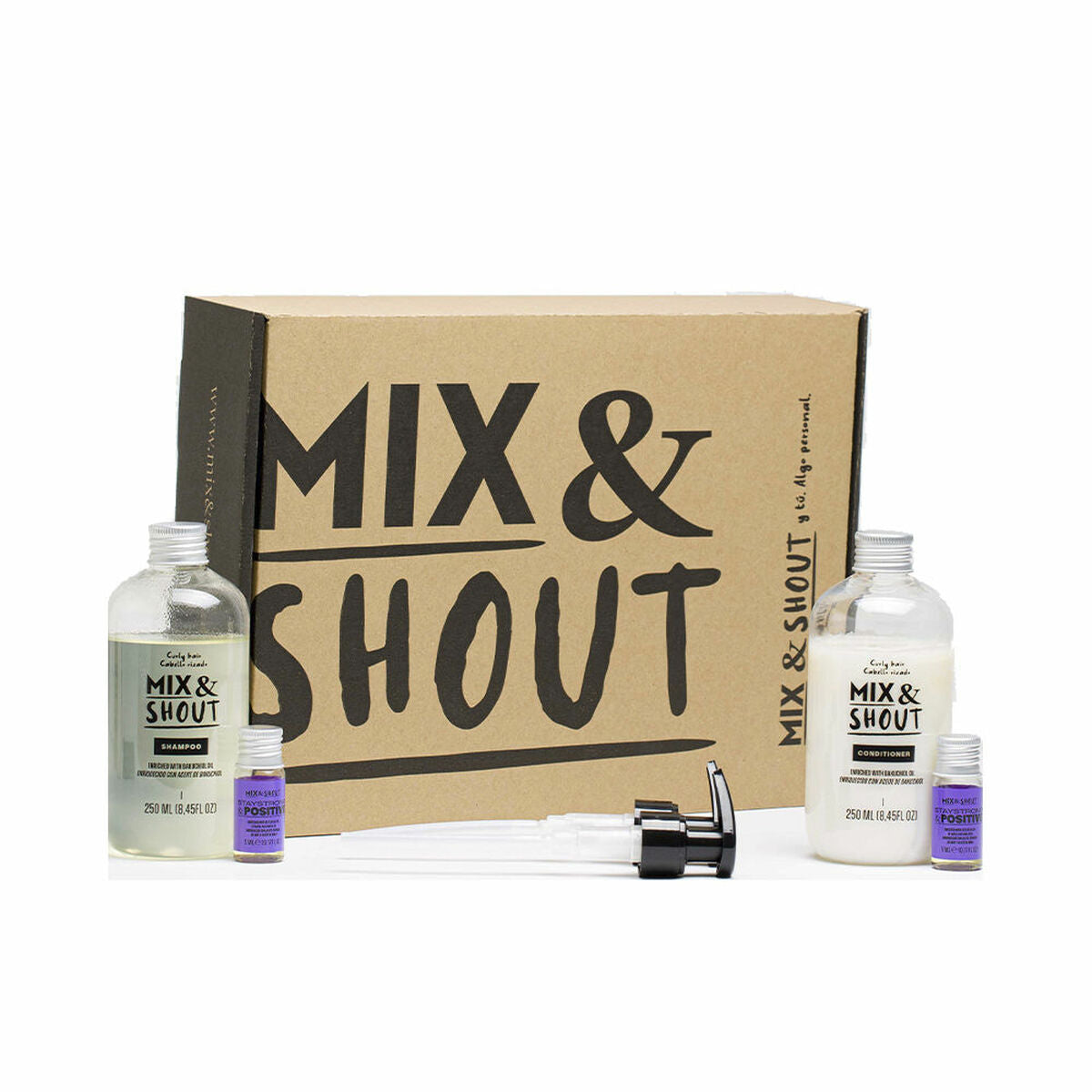 Shampoo Mix & Shout Rutina Rizado Protector Lote Krullend haar 4 Onderdelen
