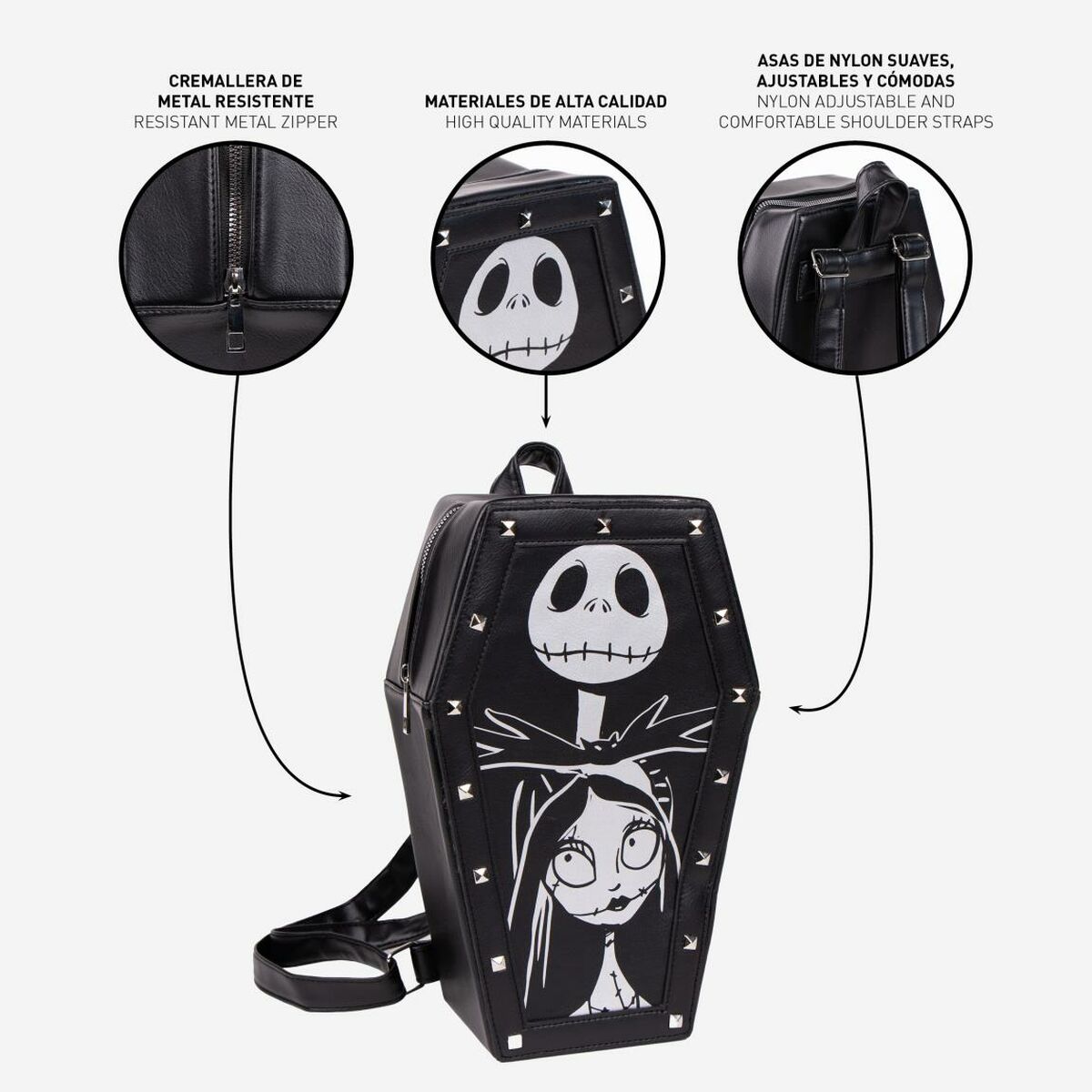 Rugzak The Nightmare Before Christmas Zwart 19 x 31 x 10,5 cm - Bagage, Rugzakken - The Nightmare Before Christmas