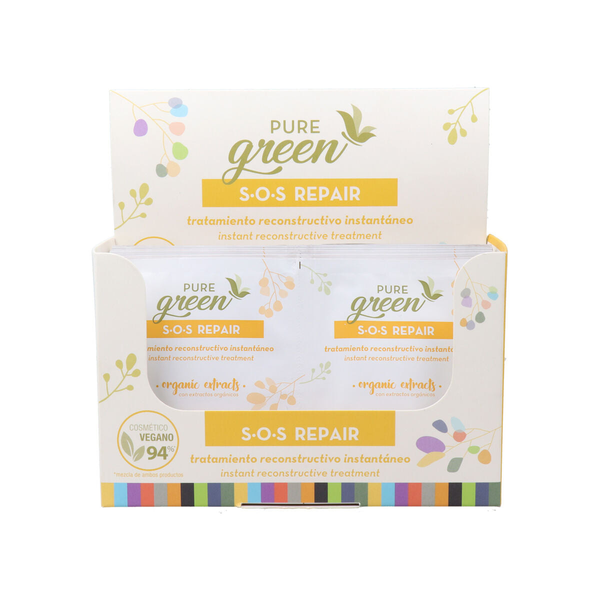Herstellende Intense Kuur Pure Green S.O.S Repair 12 x 10 ml - Schoonheid, Haarverzorging - Pure Green