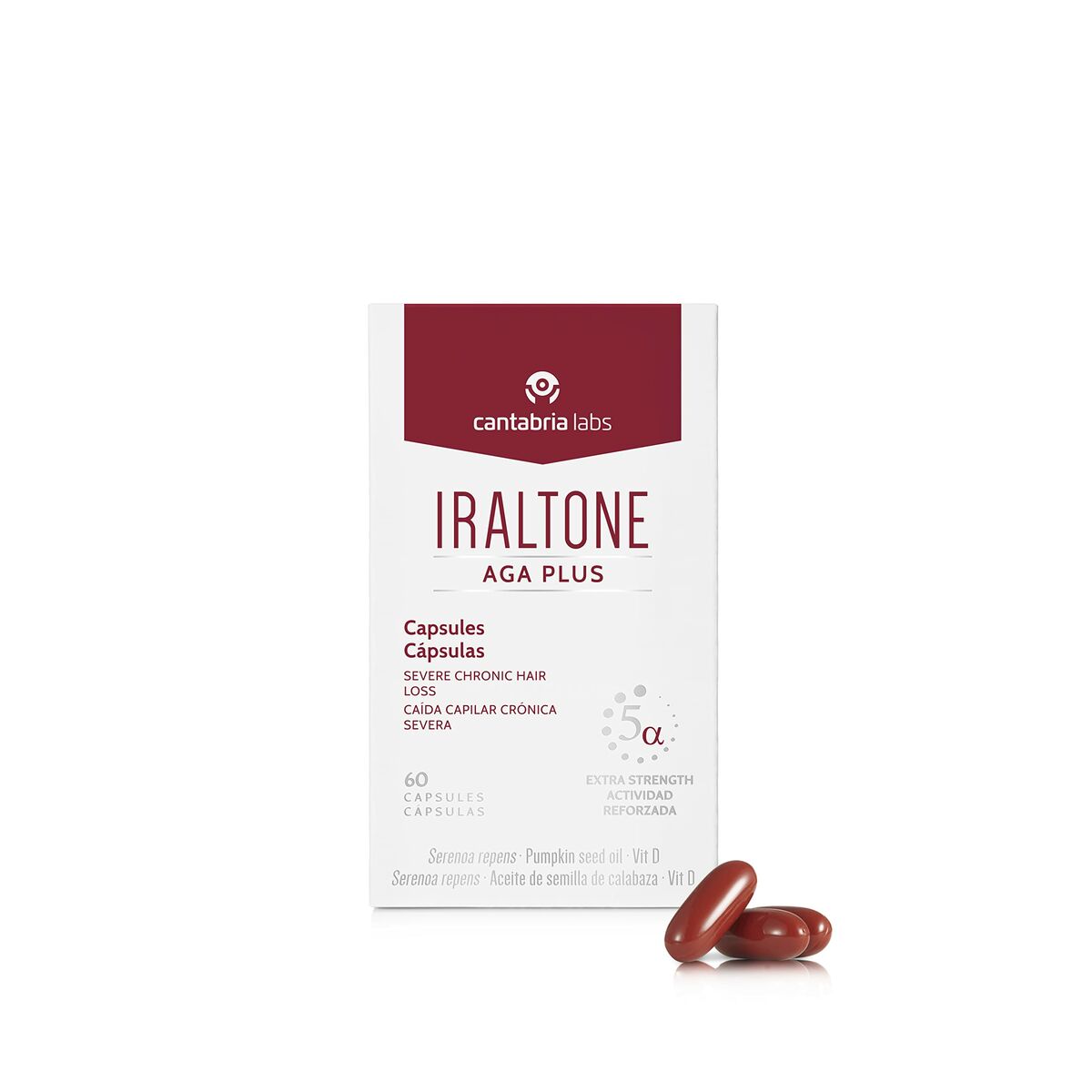 Haaruitval Voedingssupplement Iraltone Aga Plus (60 Stuks)