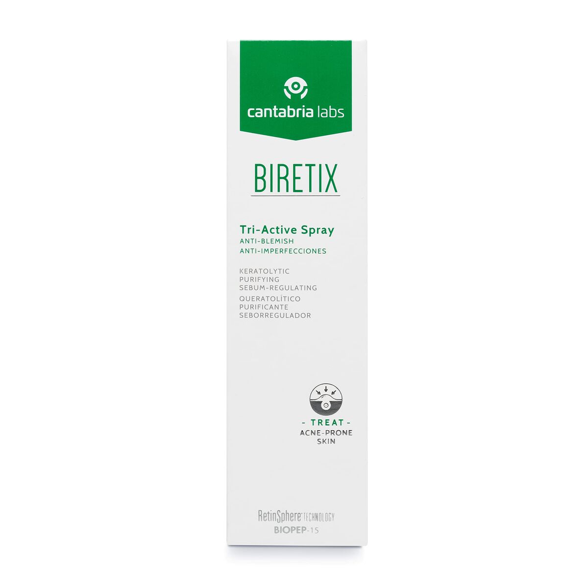 Anti - imperfectiebehandeling BIRETIX Tri - Active 100 ml Spray - Schoonheid, Huidverzorging - BIRETIX