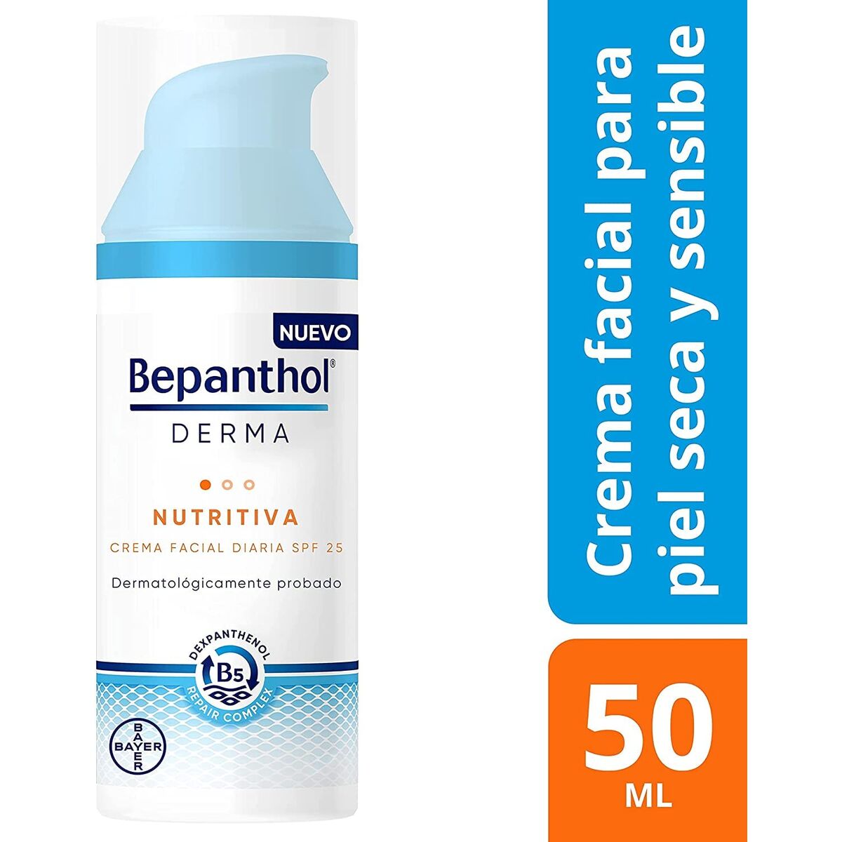 Voedende Gezichtscrème Bepanthol DERMA Spf 25 50 ml