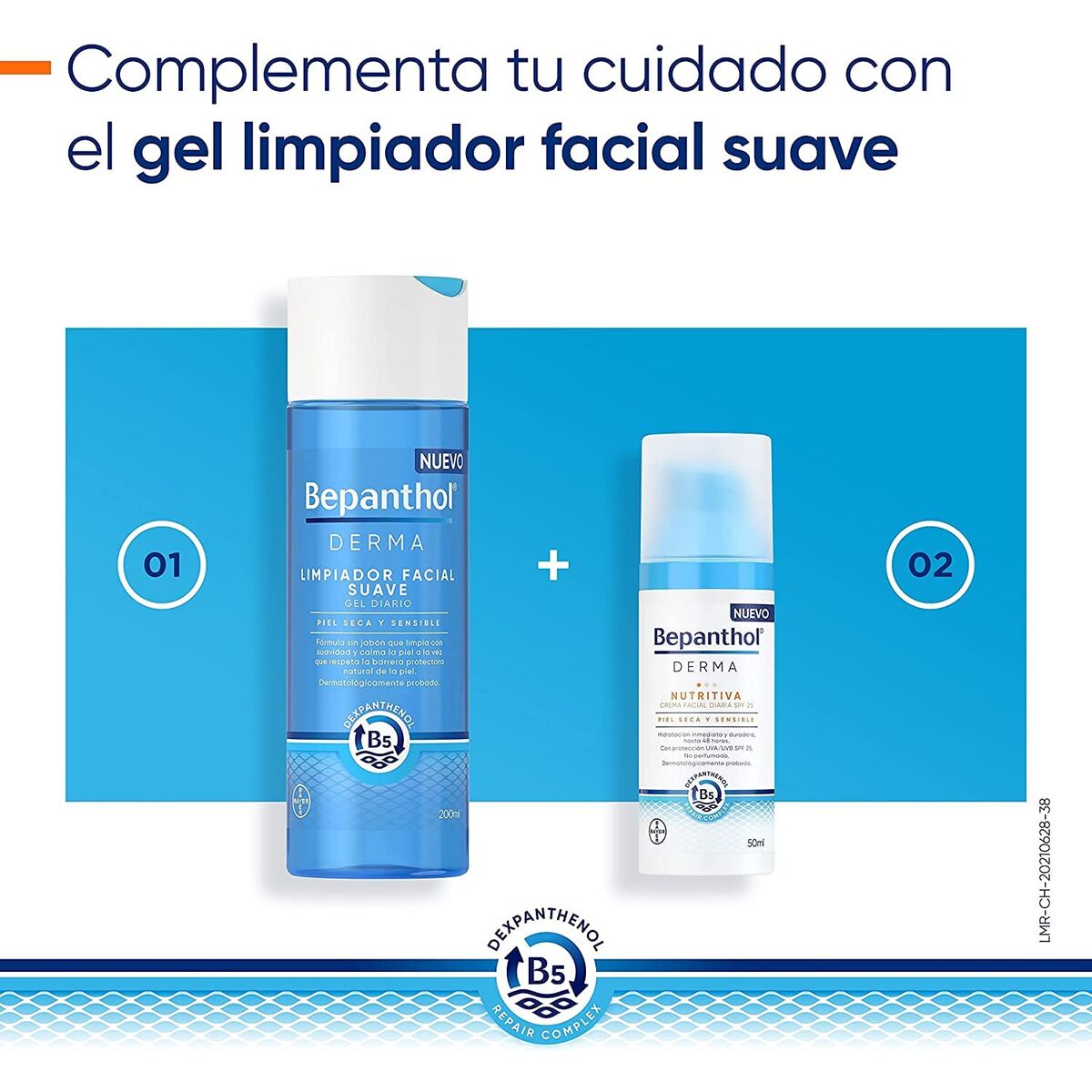 Voedende Gezichtscrème Bepanthol DERMA Spf 25 50 ml