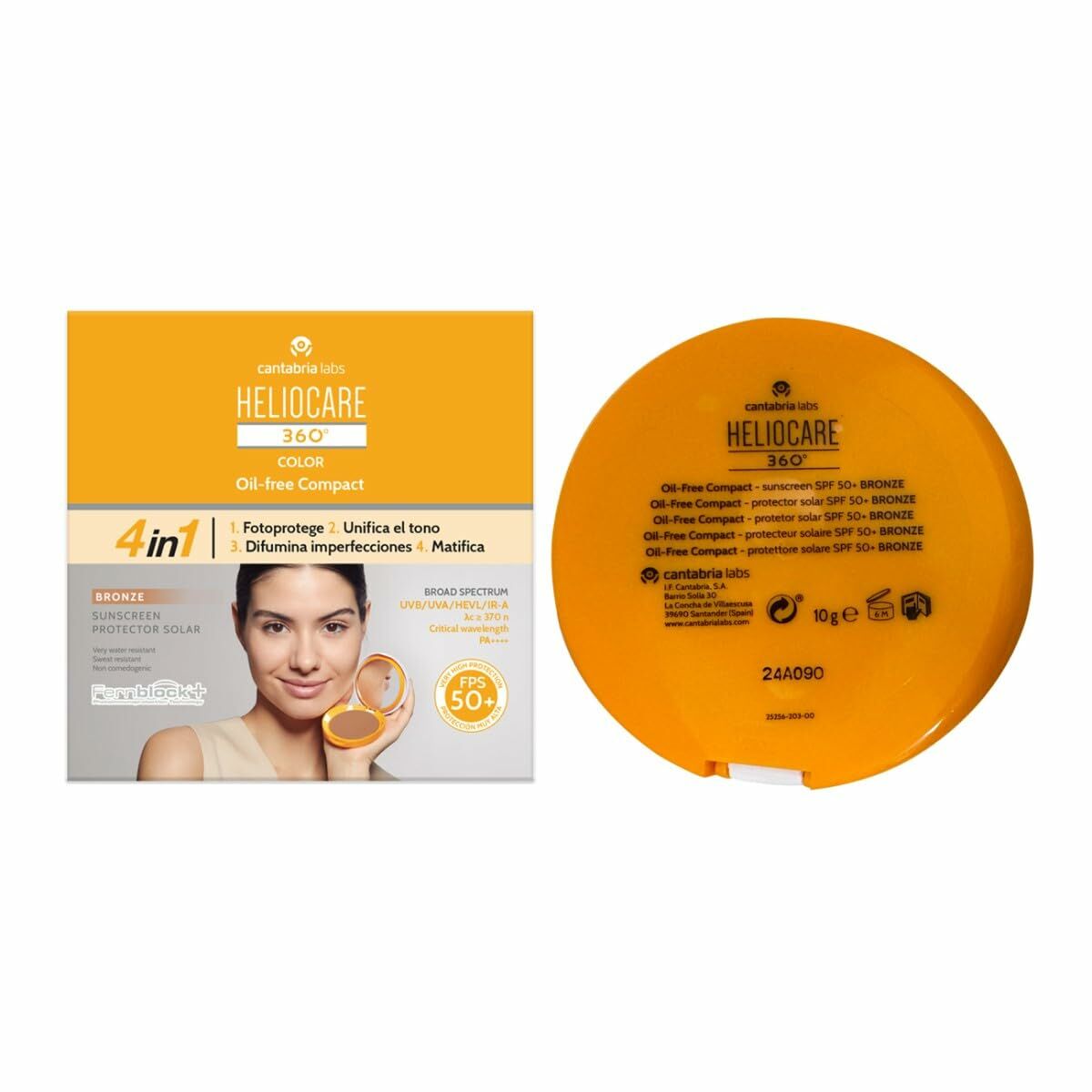 Zonnebrandcrème met Kleur Heliocare HELIOCARE 360º Brons Spf 50 10 g - Schoonheid, Huidverzorging - Heliocare