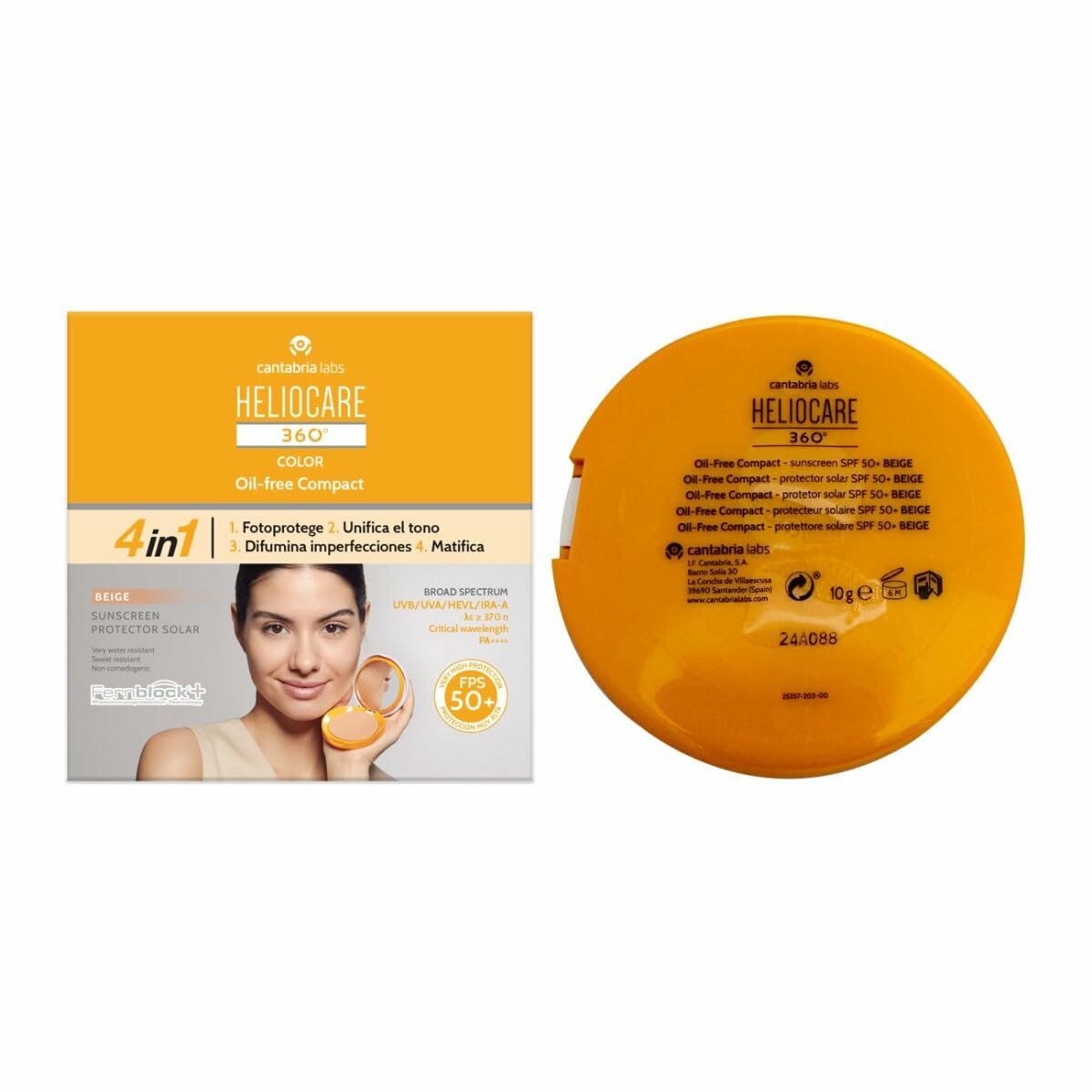 Zonnebrandcrème met Kleur Heliocare HELIOCARE 360º Beige Spf 50 10 g - Schoonheid, Huidverzorging - Heliocare