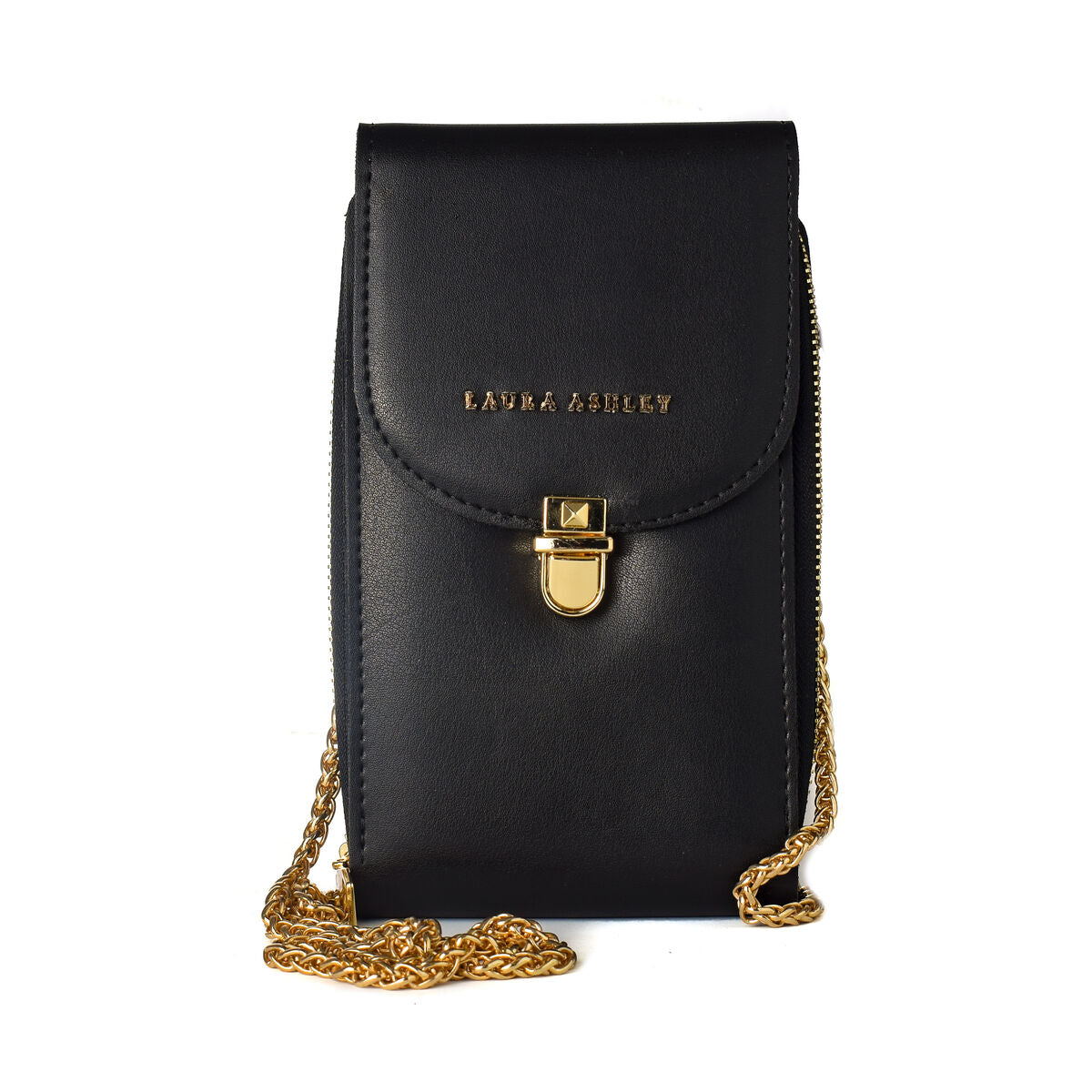 Handtas Dames Laura Ashley KIRBY - PLAIN - BLACK Zwart 19 x 11 x 4 cm - Bagage, Tassen - Laura Ashley