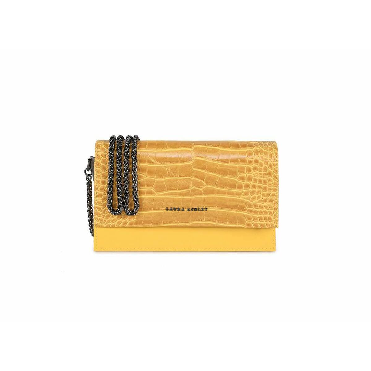 Handtas Dames Laura Ashley DUDLEY - CROCO - YELLOW Geel 22 x 12 x 5 cm - Bagage, Tassen - Laura Ashley