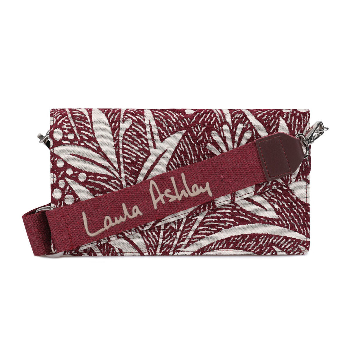 Handtas Dames Laura Ashley CRESTON - FLOWER - CLARET - RED Grijs 24 x 13 x 3 cm - Bagage, Tassen - Laura Ashley