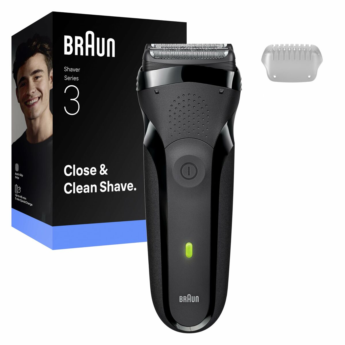 Braun Series 3 300S Scheerapparaat - Oplaadbaar Blauw/Grijs - Compleet - Schoonheid, Haarverzorging - Braun
