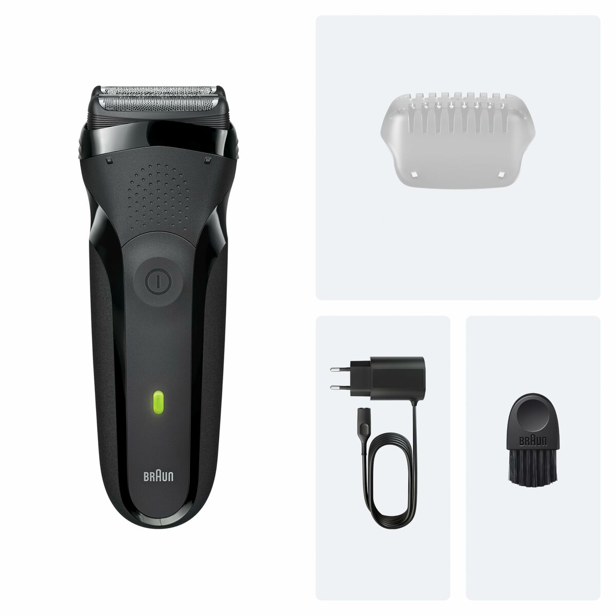 Braun Series 3 300S Scheerapparaat - Oplaadbaar Blauw/Grijs - Compleet - Schoonheid, Haarverzorging - Braun