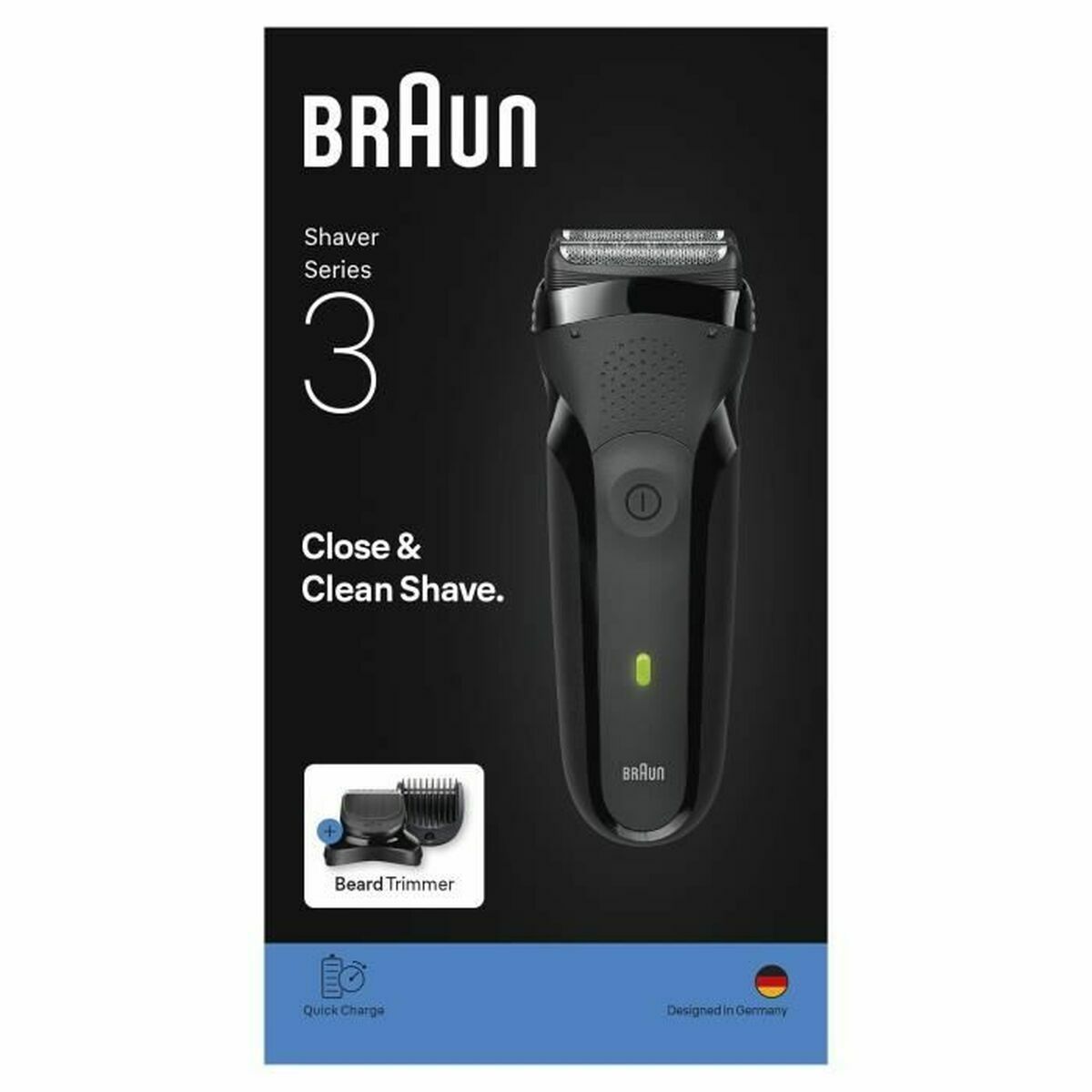 Braun Series 3 Scheerapparaat met Hulpstukken - 3 - in - 1 Trimmer Set - Schoonheid, Haarverzorging - Braun