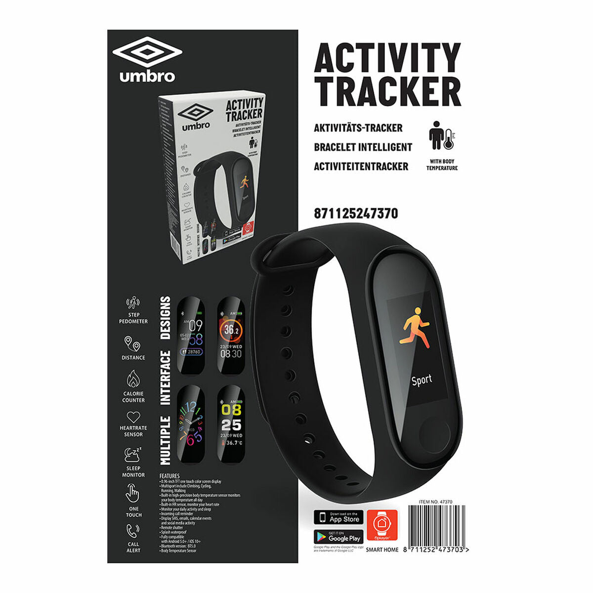 Activiteit armband Umbro Zwart 0,96" - Sport en outdoor, Elektronica en apparaten - Umbro