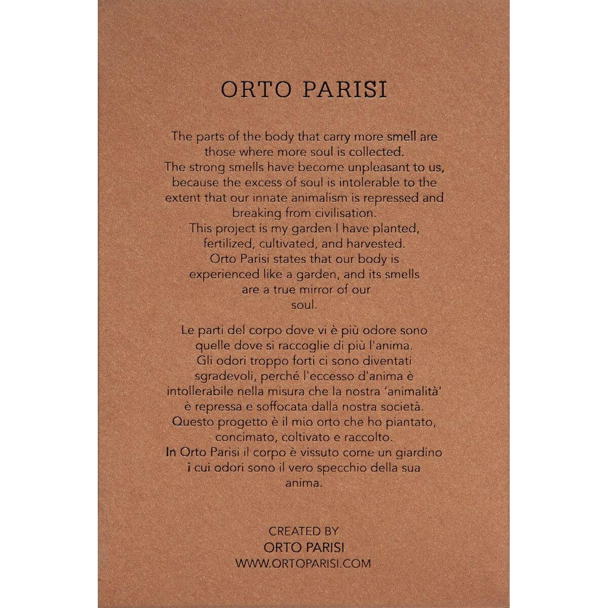 Uniseks Parfum Orto Parisi BOCCANERA 50 ml - Schoonheid, Parfums en geuren - Orto Parisi
