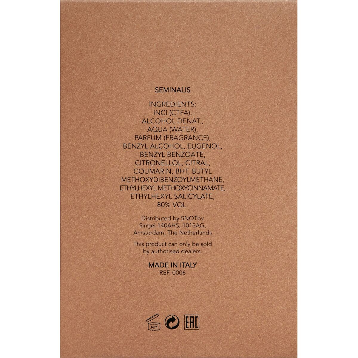 Uniseks Parfum Orto Parisi SEMINALIS 50 ml Seminalis