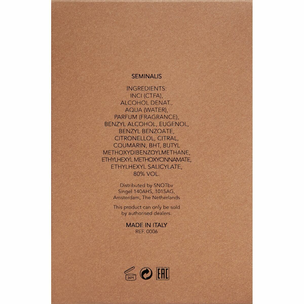 Uniseks Parfum Orto Parisi SEMINALIS 50 ml Seminalis