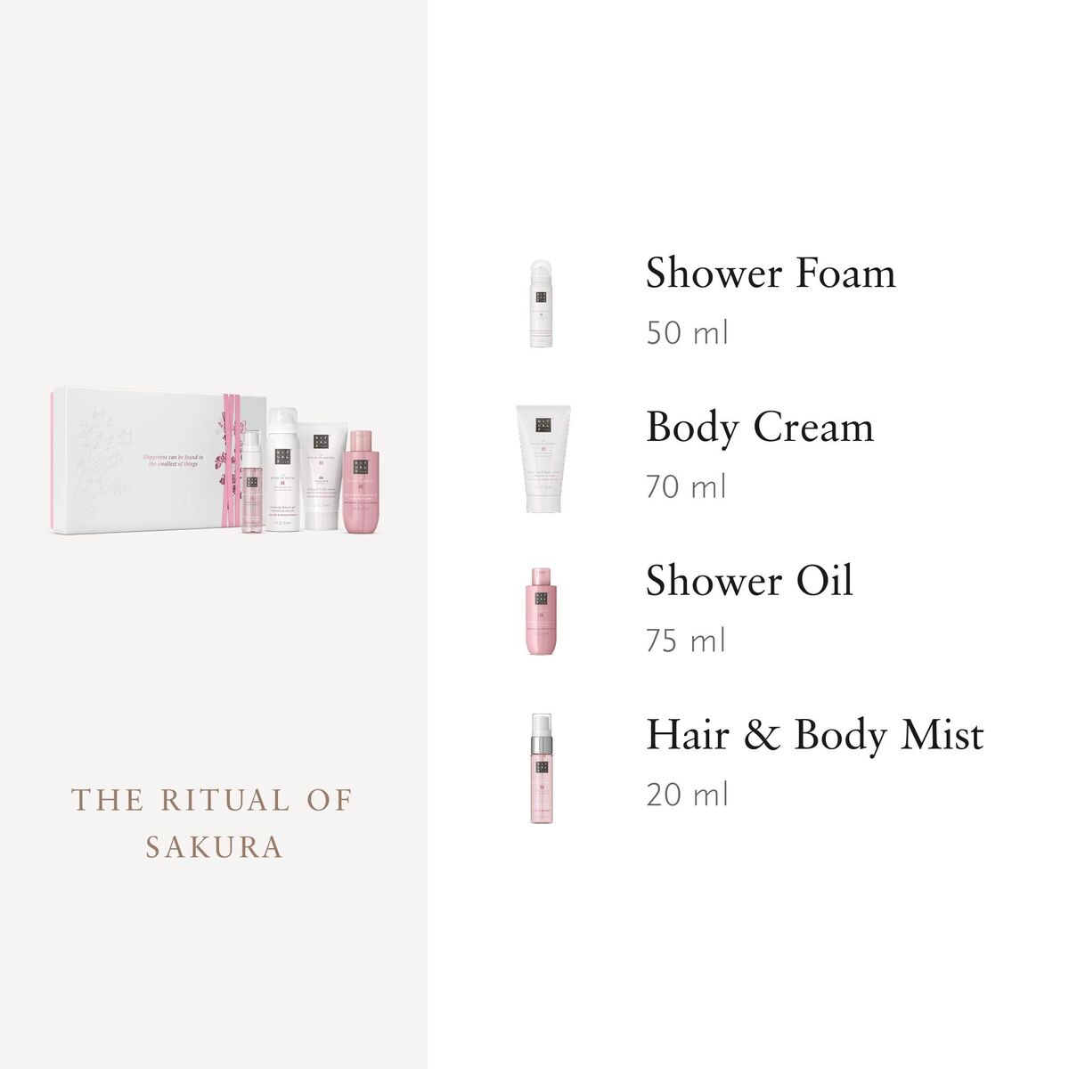 Cosmeticaset voor Dames Rituals THE RITUAL OF SAKURA 4 Onderdelen