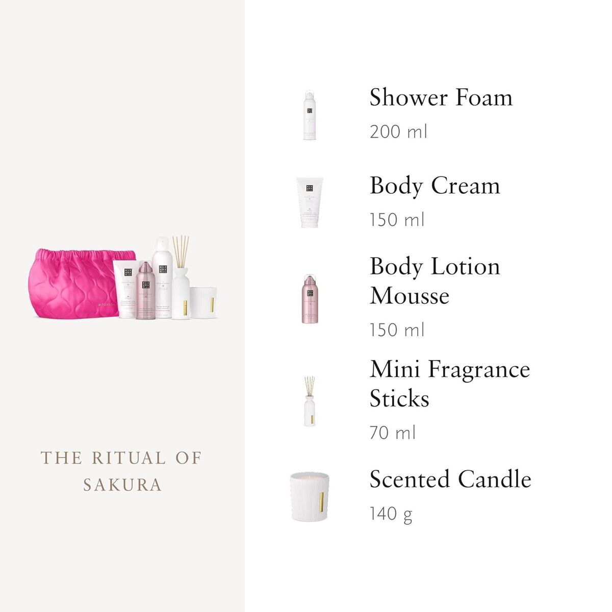 Cosmeticaset voor Dames Rituals THE RITUAL OF SAKURA 5 Onderdelen