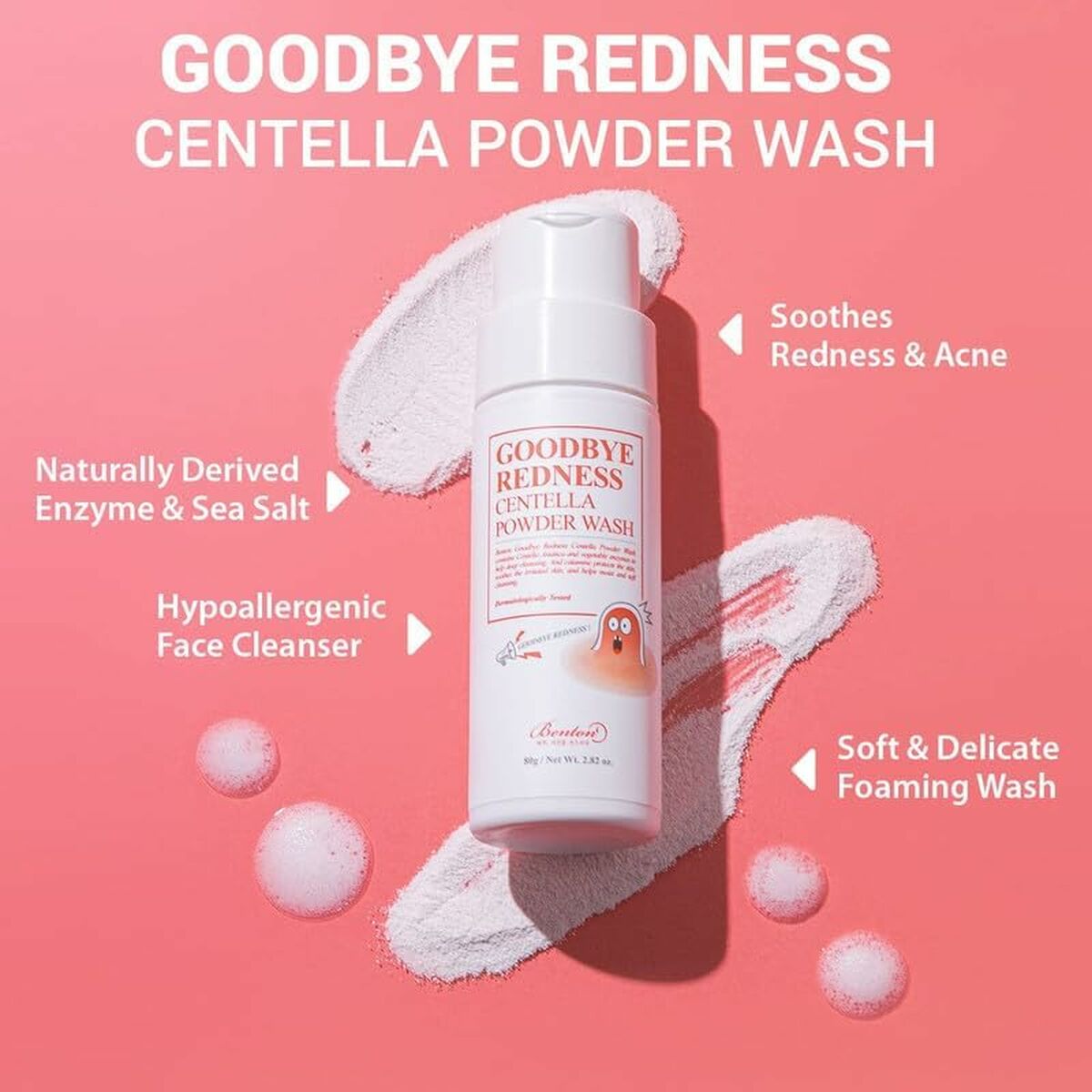 Gezichtsreiniger Benton Goodbye Redness Centella 80 g In poedervorm - Schoonheid, Huidverzorging - Benton