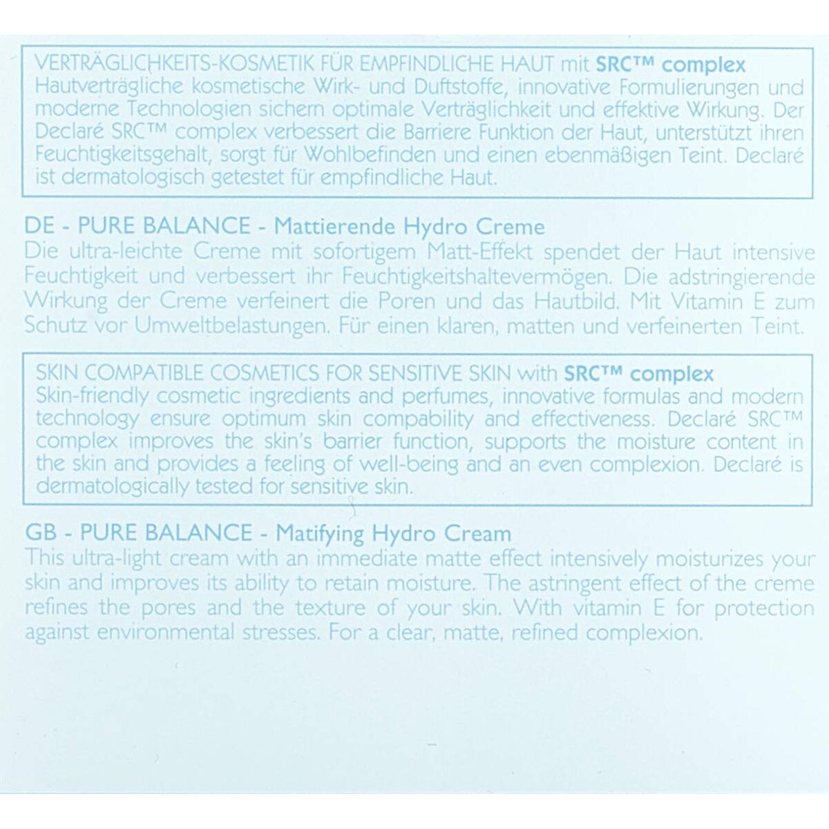 Gezichtscrème Declaré Pure Balance 50 ml - Schoonheid, Huidverzorging - Declaré