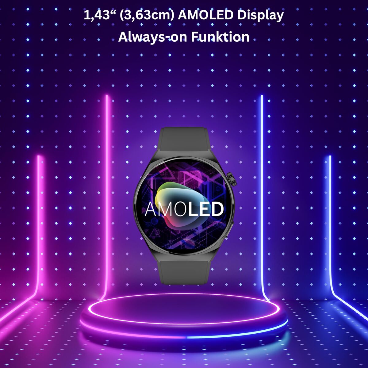 Smartwatch beafon WATCH 401 43 mm 1,43" Zwart Zilverkleurig