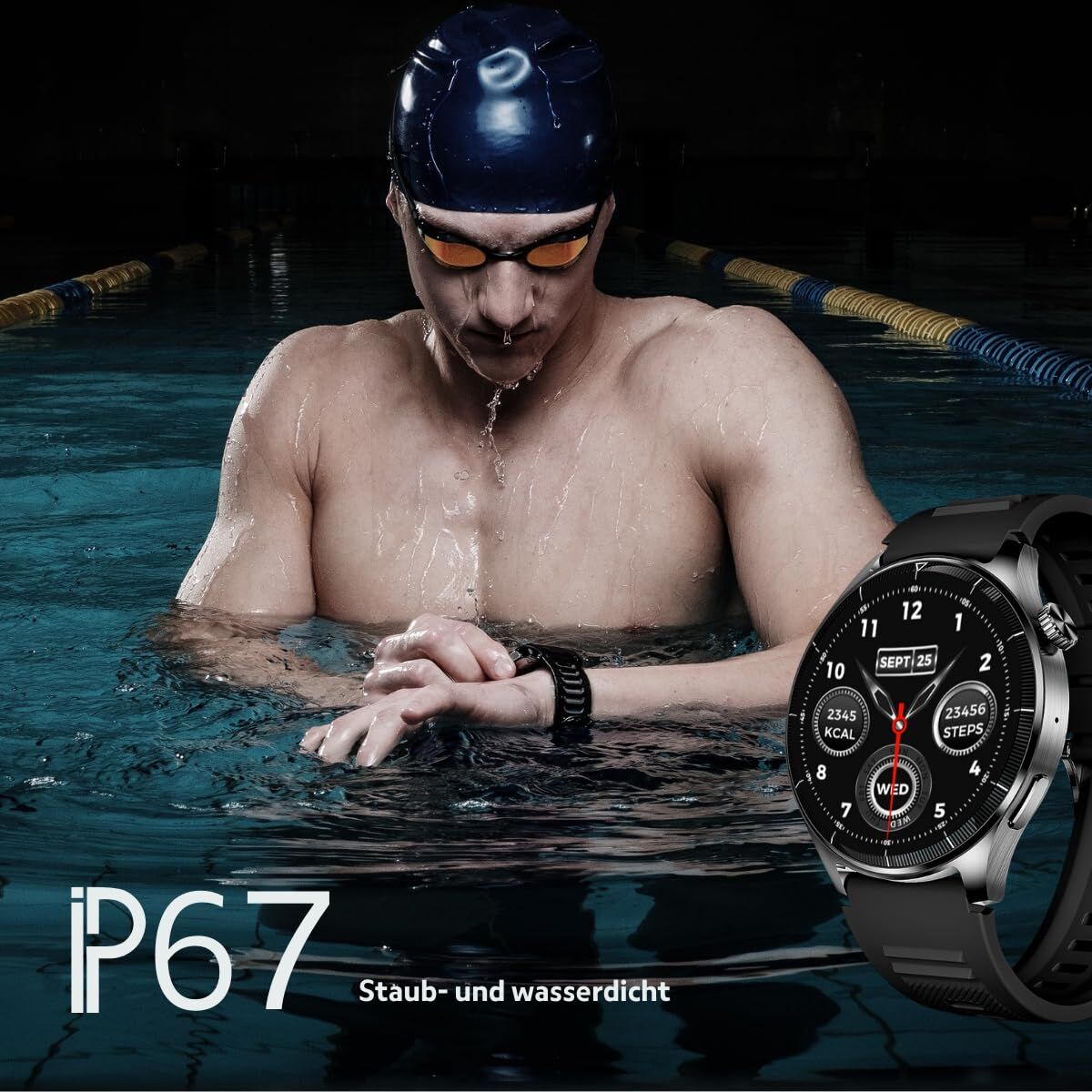 Smartwatch beafon WATCH 301 44 mm 1,45" Zwart - Elektronica - beafon