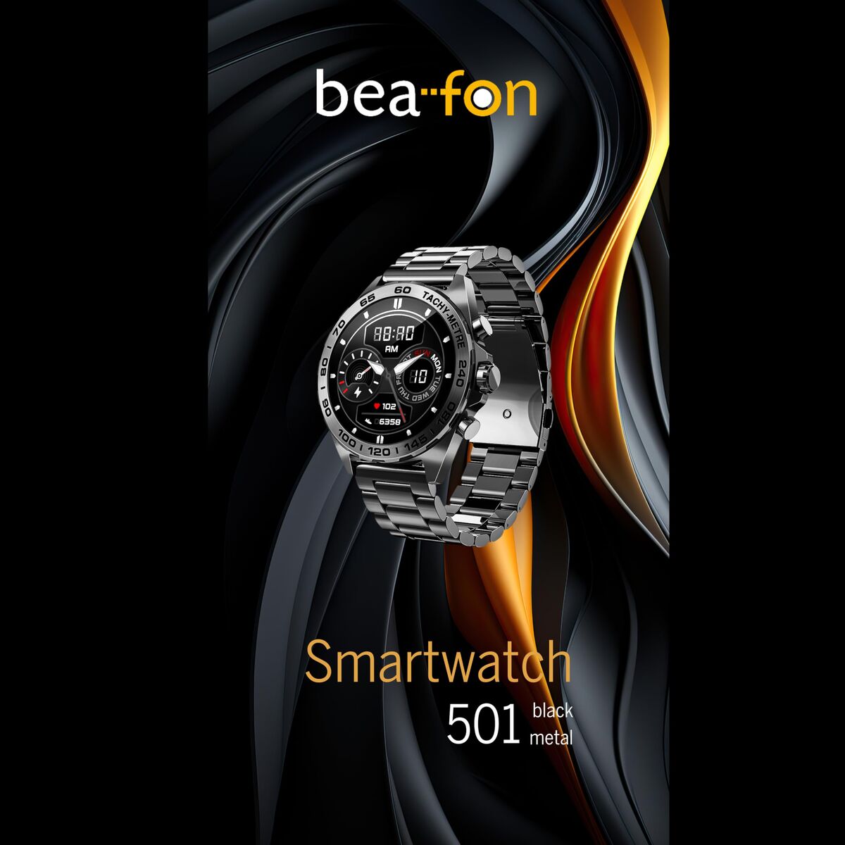 Smartwatch beafon WATCH 501 1,43" Staal Mat zwart