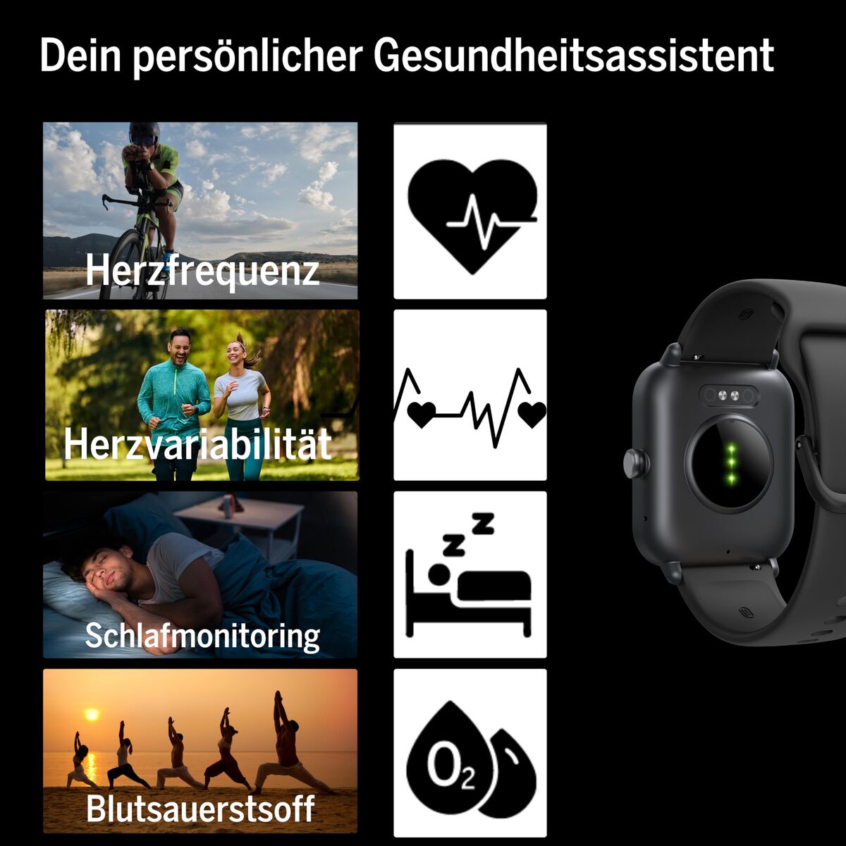 Smartwatch beafon WATCH 101 1,8" Zwart Grijs - Elektronica - beafon