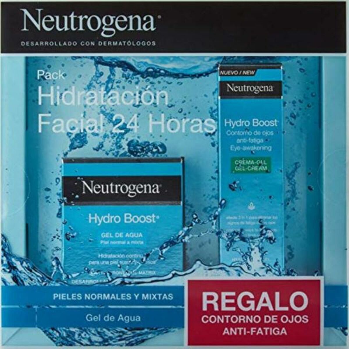 Unisex Cosmetica Set Neutrogena Hydro Boost Gel De Agua Facial 15 ml Gel 2 Onderdelen