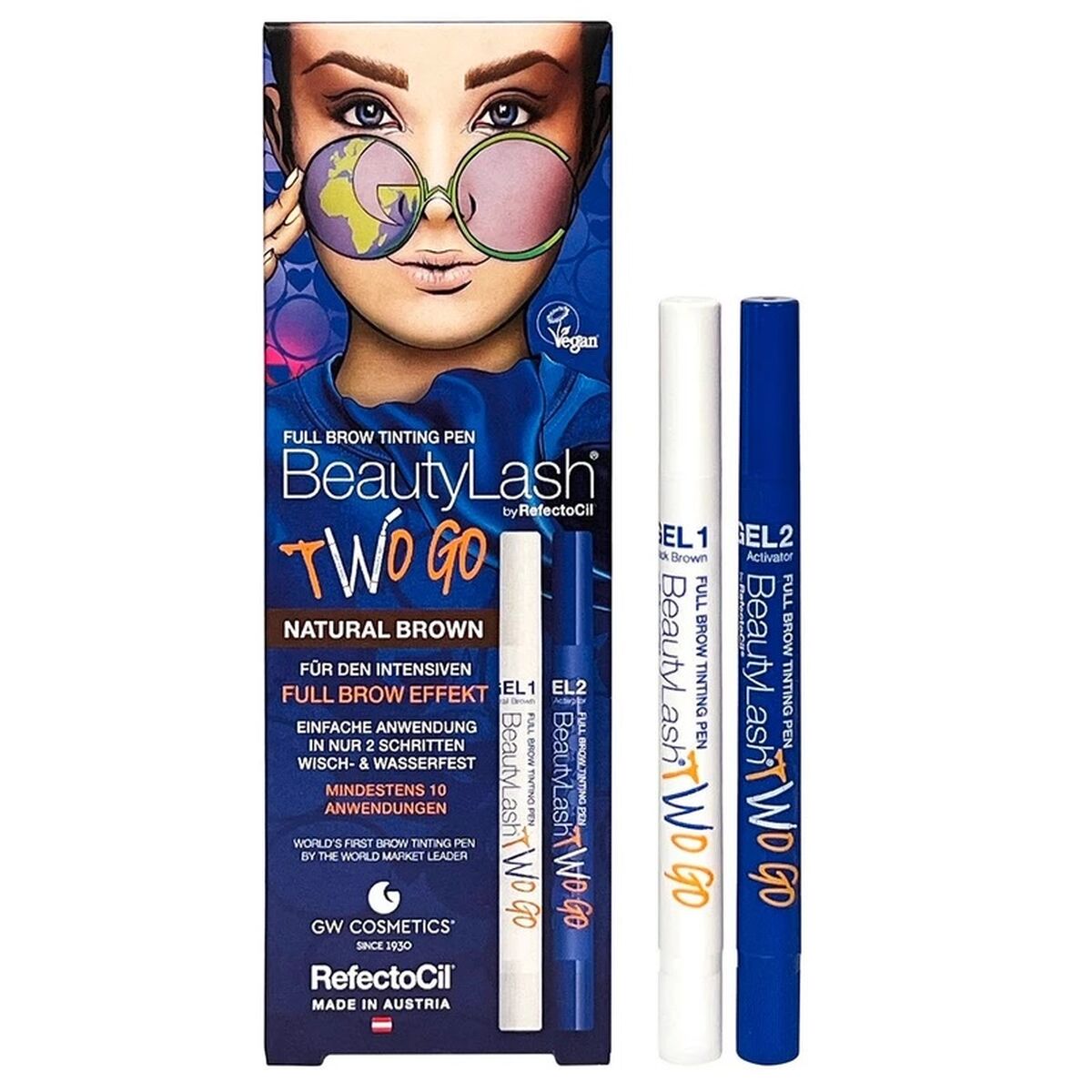 Wimperverf RefectoCil BeautyLash Two Go Natural Brown 2 Onderdelen
