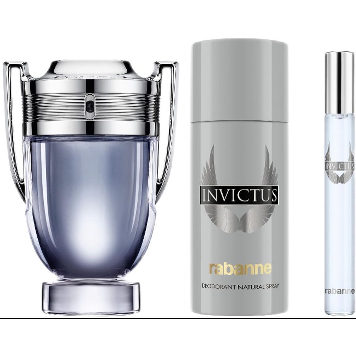 Parfumset voor Heren Paco Rabanne Invictus 3 Onderdelen