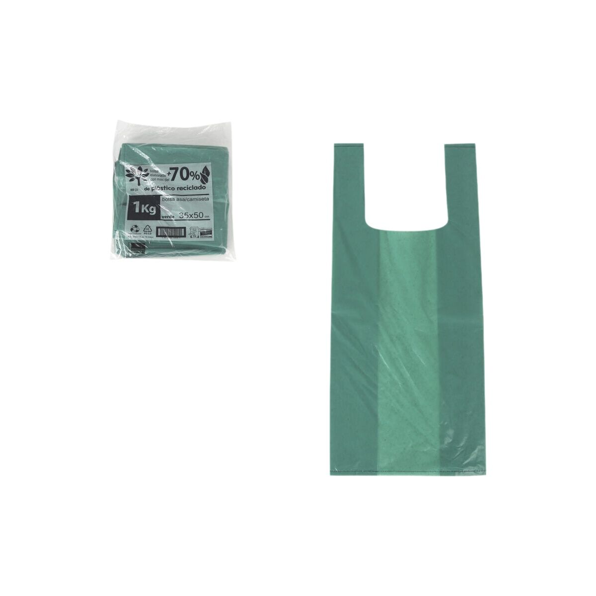 Multifunctionele tas Inde Groen 35 x 50 cm (10 Stuks)