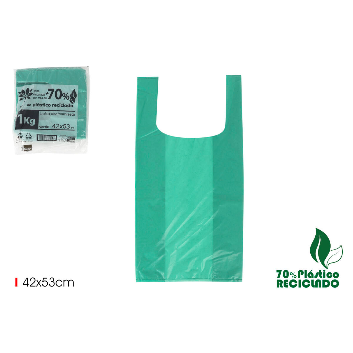 Multifunctionele tas Inde Groen 42 x 53 cm (10 Stuks)