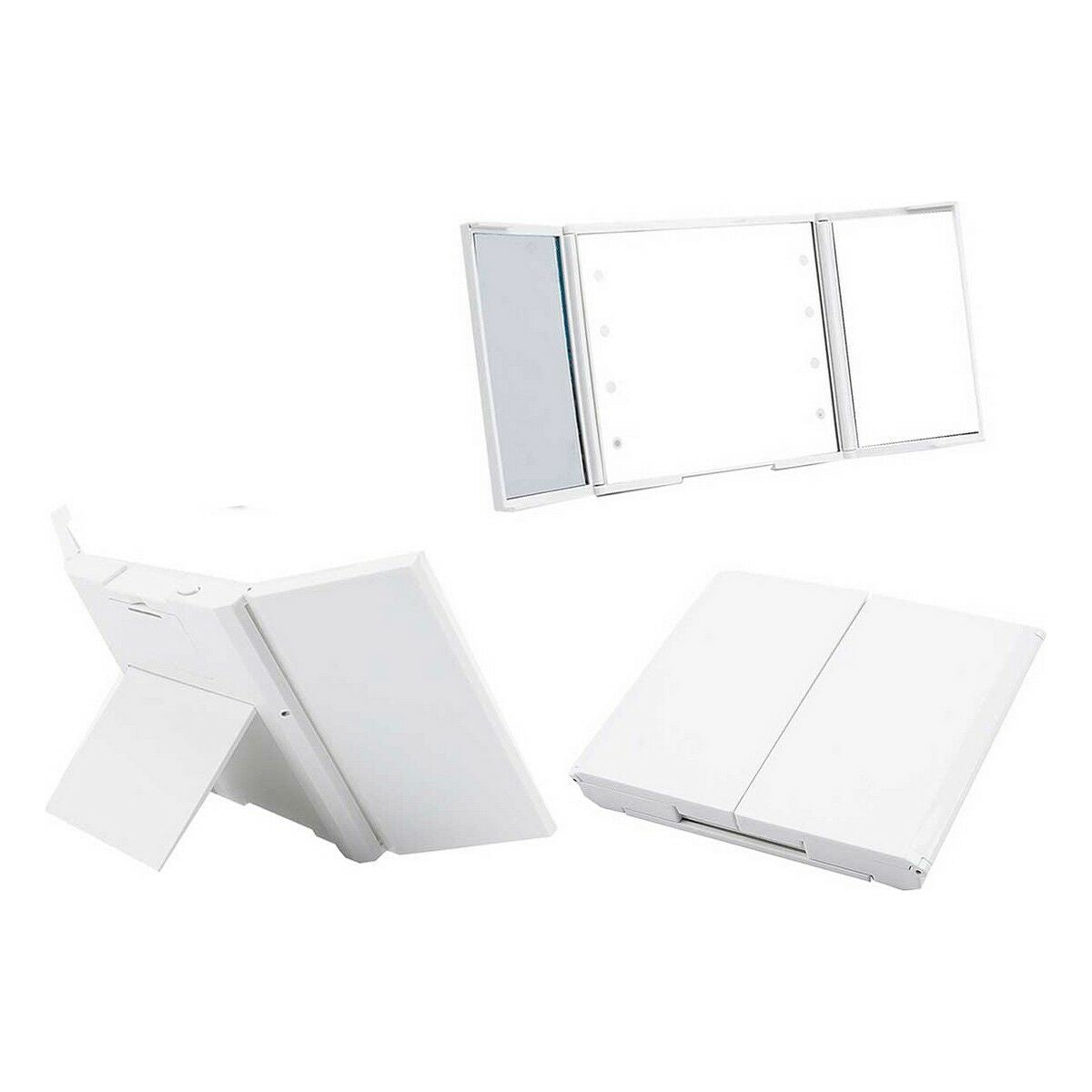 Zakspiegel Berilo Wit ABS 1,5 x 9,5 x 11,5 cm LED Licht (12 Stuks) - Schoonheid, Gebruiksvoorwerpen en accessoires - Berilo