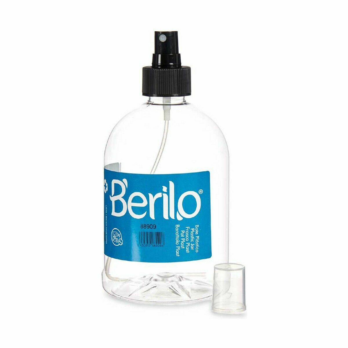 Sproeier Berilo Zwart Transparant Plastic 500 ml (12 Stuks)