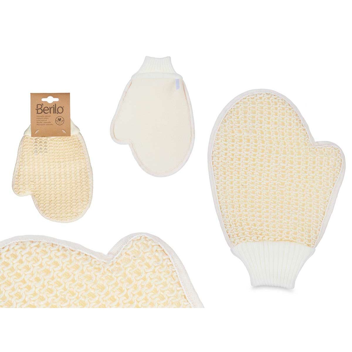 Exfoliërende Handschoen Berilo Wit Beige (12 Stuks)