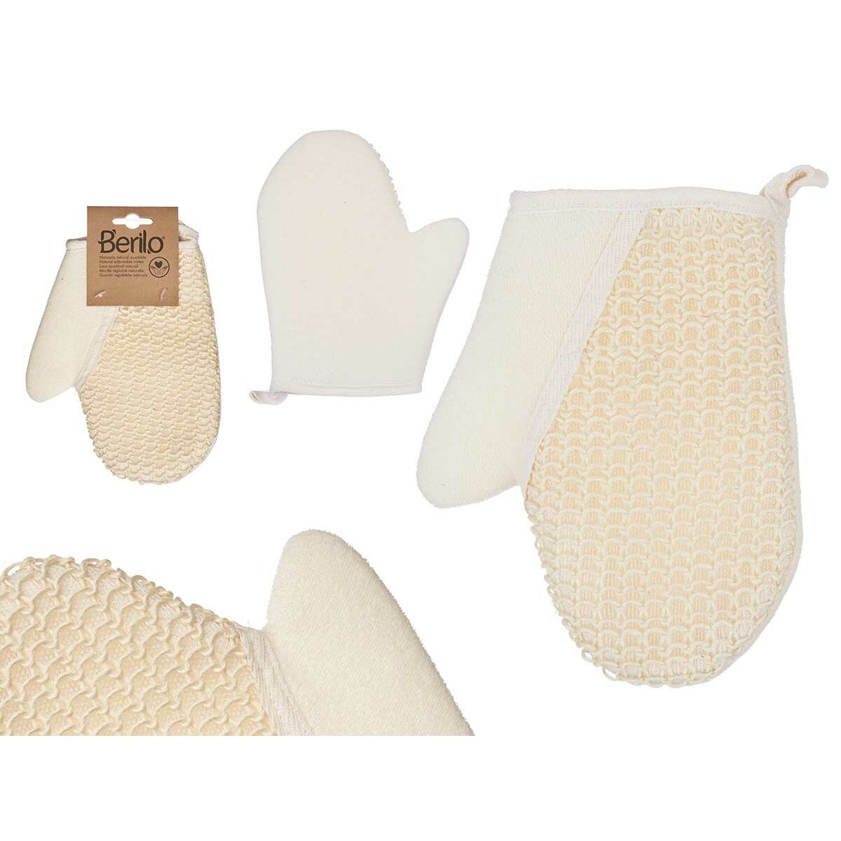 Exfoliërende Handschoen Berilo Wit Beige (12 Stuks) - Schoonheid, Baden en persoonlijke hygiëne - Berilo