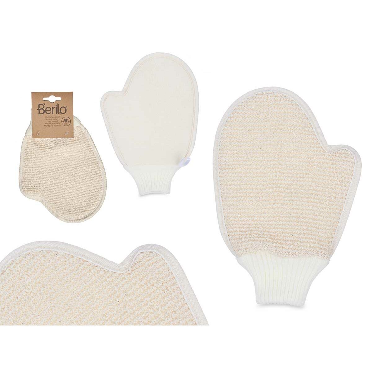 Exfoliërende Handschoen Berilo Wit Beige (12 Stuks)