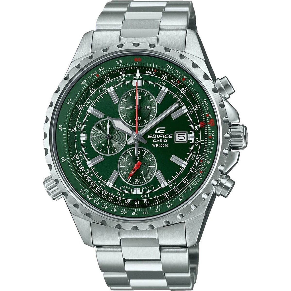 Horloge Heren Casio EF - 527D - 3AVUEF Groen Zilverkleurig (Ø 45 mm) - Klokken, Heren - Casio