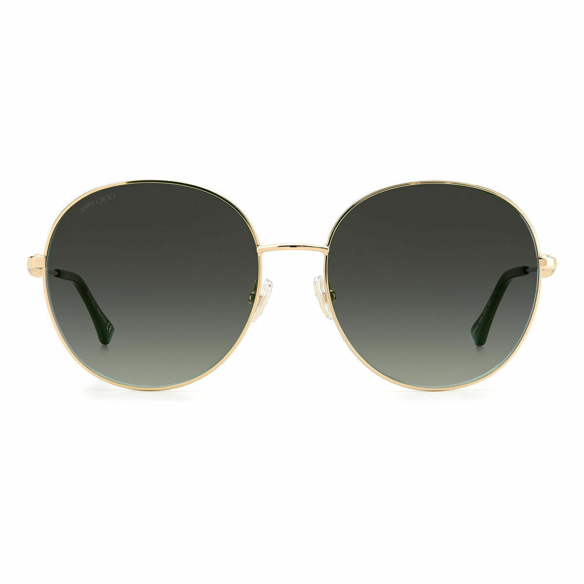 Jimmy Choo Birdie - S PEF/IB Dames Zonnebril Goud Groen Ø 60 mm - Sieraden, Vrouwen - Jimmy Choo
