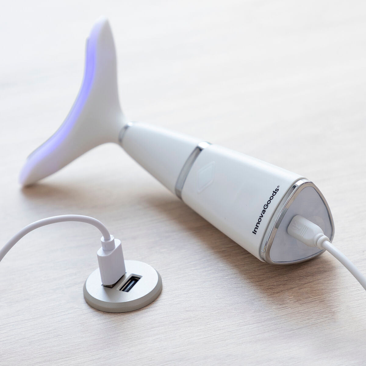 Dubbele kinverkleiner met lichttherapie, warmtetherapie en trillingen Kinred InnovaGoods - Schoonheid, Huidverzorging - InnovaGoods