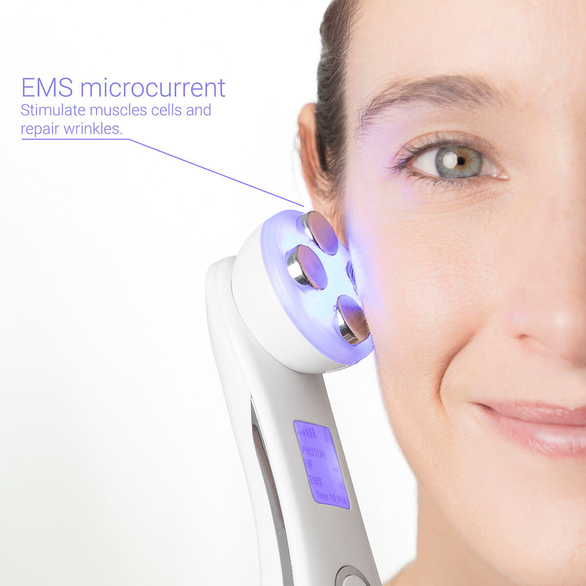 Gezichtsmassager met Radiofrequentie, Fototherapie en Elektrostimulatie Wace InnovaGoods - Schoonheid, Huidverzorging - InnovaGoods