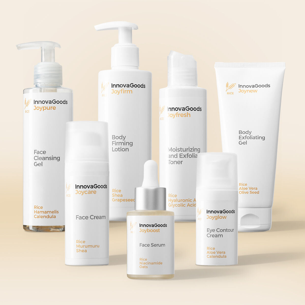 Routinepakket voor Gezicht en Lichaam Rice InnovaGoods