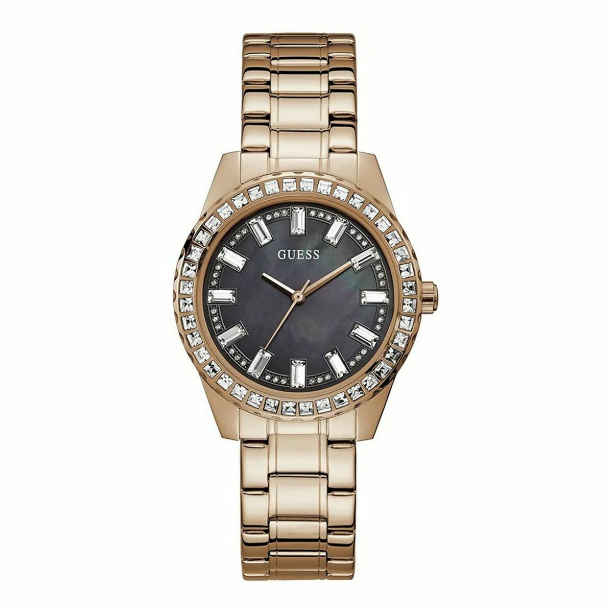 Horloge Dames Guess GW0111L3 Zwart Roos Goud