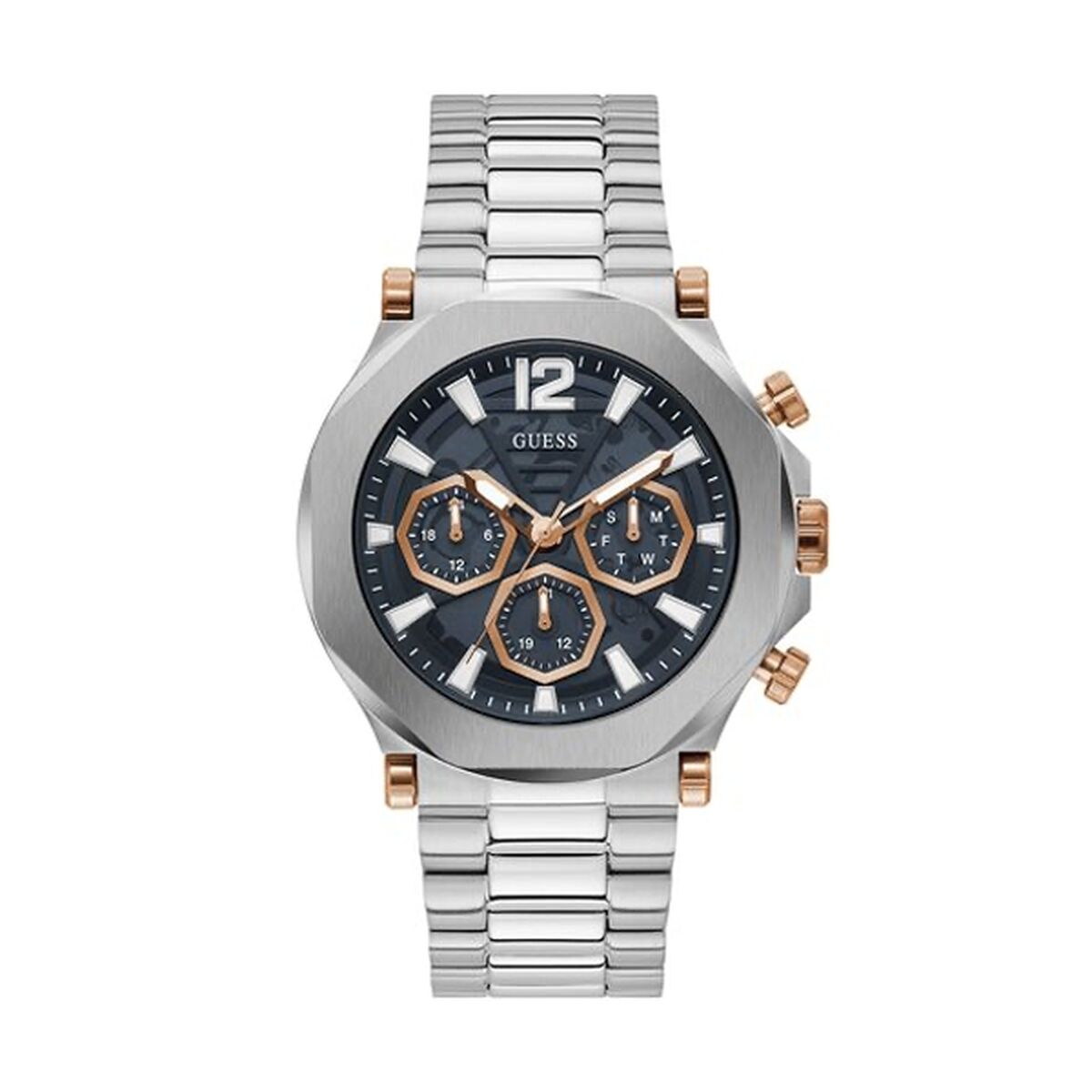 Horloge Heren Guess EDGE Grijs Zilverkleurig - Klokken, Heren - Guess