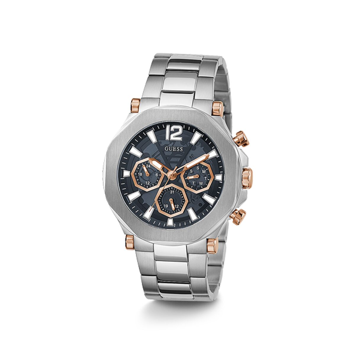 Horloge Heren Guess EDGE Grijs Zilverkleurig - Klokken, Heren - Guess