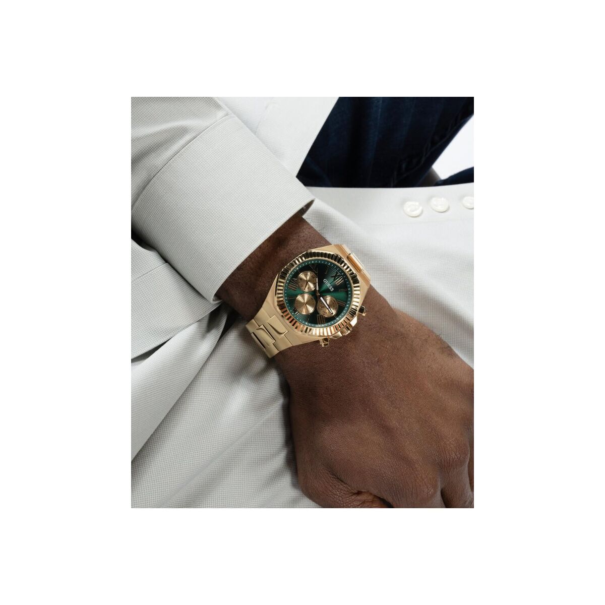 Horloge Heren Guess EQUITY Gouden