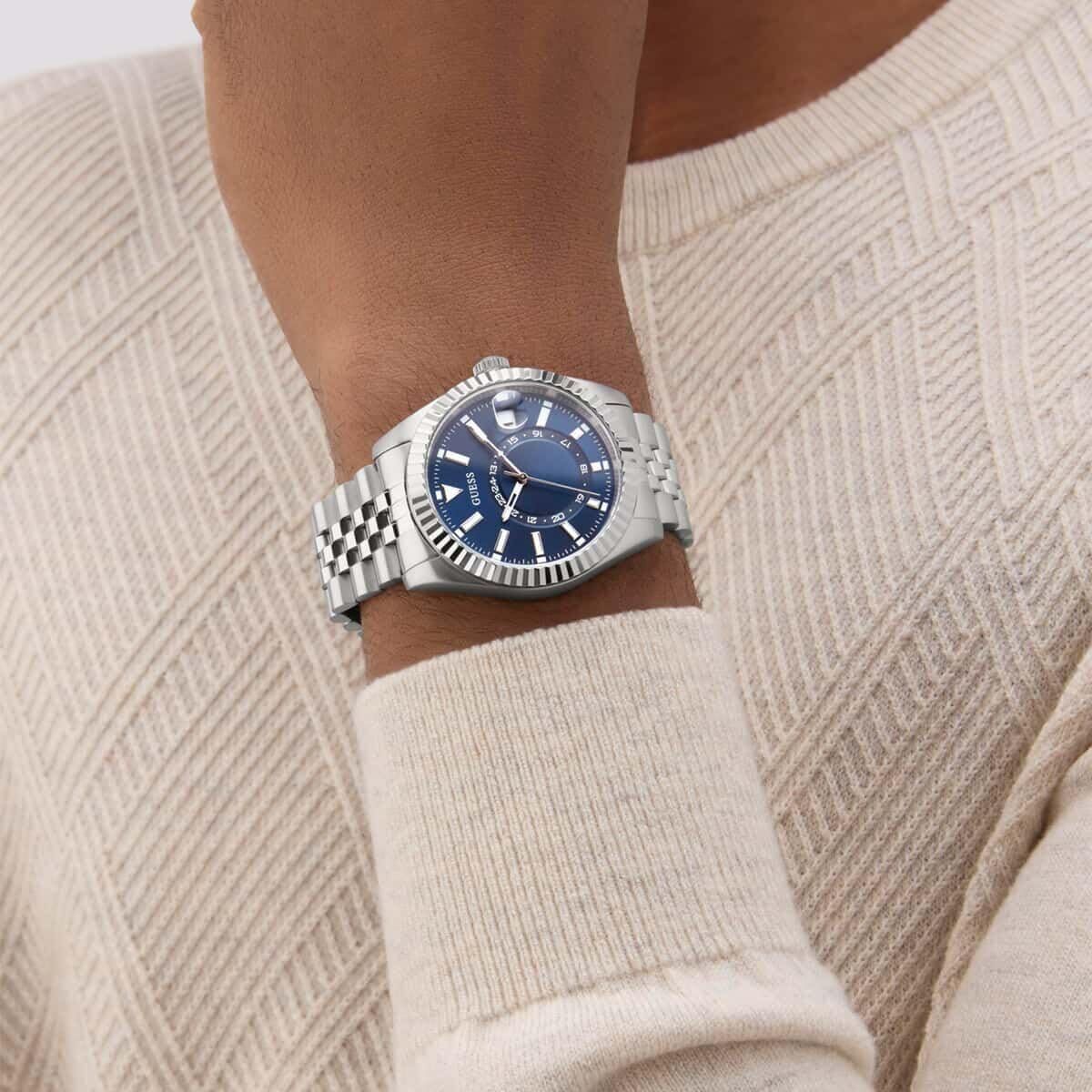 Horloge Heren Guess JADEN Zilverkleurig