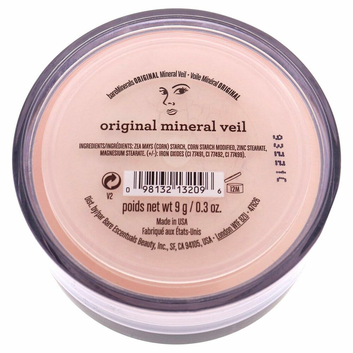 Fixerende make-uppoeders bareMinerals Mineral Veil Origineel 9 g