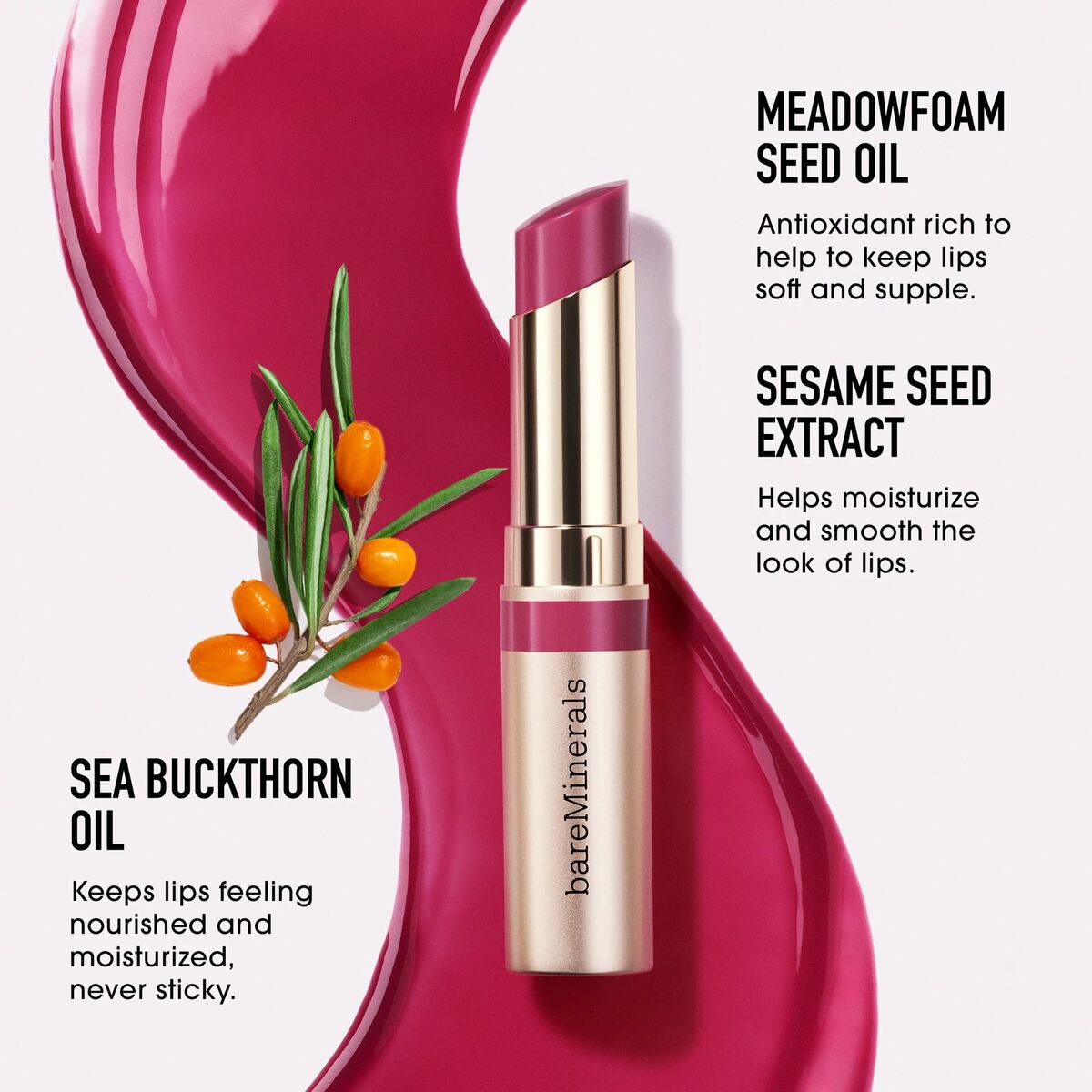 Lippenstift bareMinerals DEWY LIP Friendship 2,3 g - Schoonheid, Make - up - bareMinerals